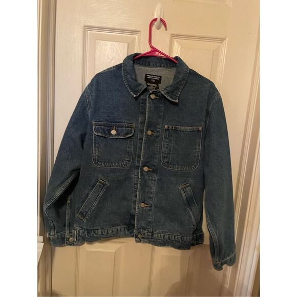 Polo Jeans Co. Ralph Lauren Womens Blue Button Front Cotton Denim Jacket Medium - Picture 15 of 16